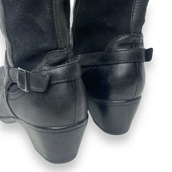 Clarks Tall Black Riding Boots Ladies Size 8 - Picture 5 of 9